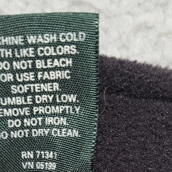 L.L. Bean Long Sleeve Gray Fleece Full Zip Jacket Small - Picture 6 of 9